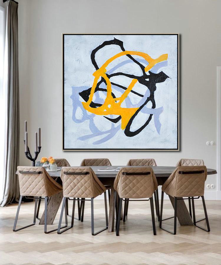Handmade Large Contemporary Art,Hand-Painted Oversized Minimal Painting On Canvas,Large Contemporary Painting